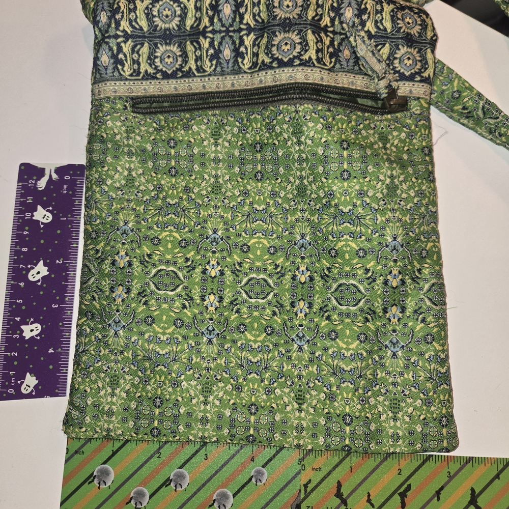 Green Patterned Crossbody Bag